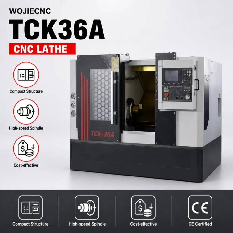 Rigid WOJIE CE Certified TCK36A CNC Lathe Machine for Precision Auto Parts — image 2