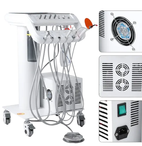 B033 Portable Dental Unit with Self-Contained Air Compressor & Curing Light - 65 L/min, 0.6 MPa, 40 dB — image 2