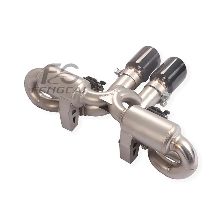 For Porsche 992 Carrera Upgrade GT3 Style Center Exit Bumper Valvetronic Exhaust Catback System Muffler Car Exhaust Pipe Upgrade — image 3