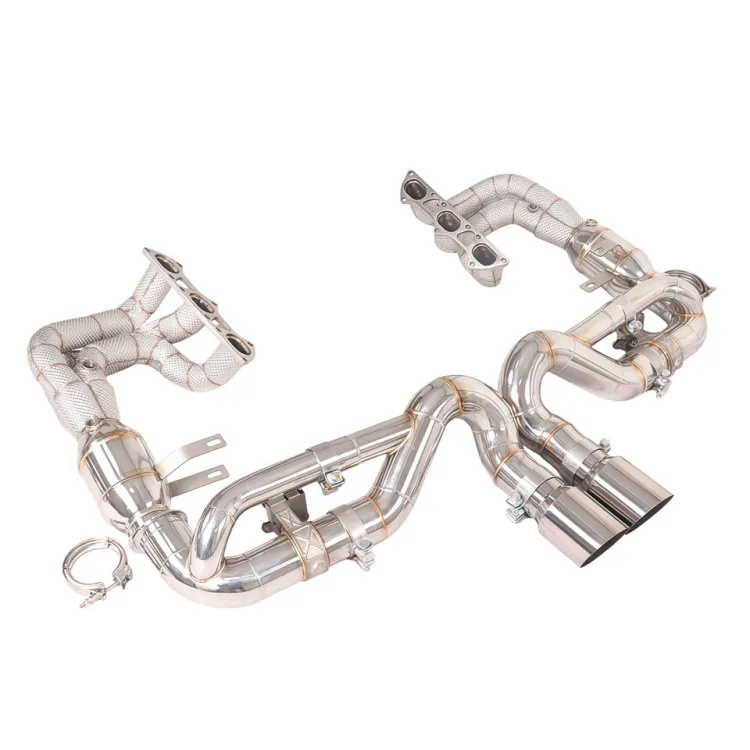 Performance SS304 Exhaust Manifold Headers+Catback Full System for Porsche 911 992 GT3Complete Exhaust 1:1 Perfect Installation — image 5