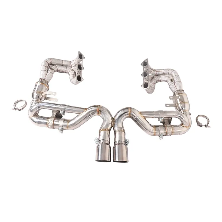 Performance SS304 Exhaust Manifold Headers+Catback Full System for Porsche 911 992 GT3Complete Exhaust 1:1 Perfect Installation — image 6