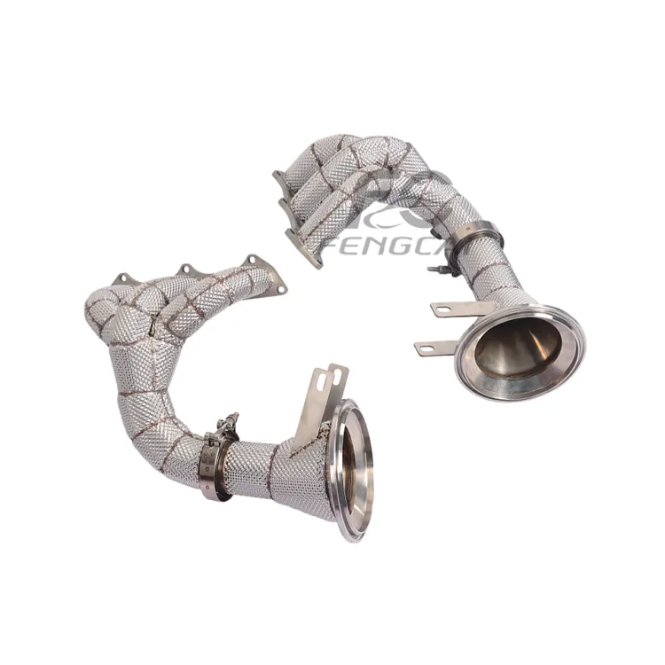 Custom Exhaust Manifold Headers for Porsche 911 992 GT3 4.0L SS304 Insulated Equal Length Design 1:1 OEM Fitment — image 3