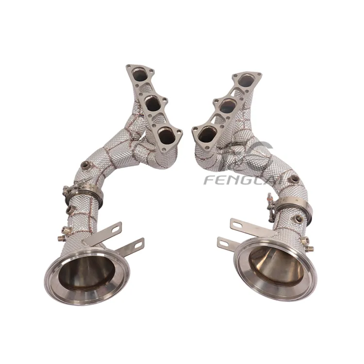 Custom Exhaust Manifold Headers for Porsche 911 992 GT3 4.0L SS304 Insulated Equal Length Design 1:1 OEM Fitment — image 6