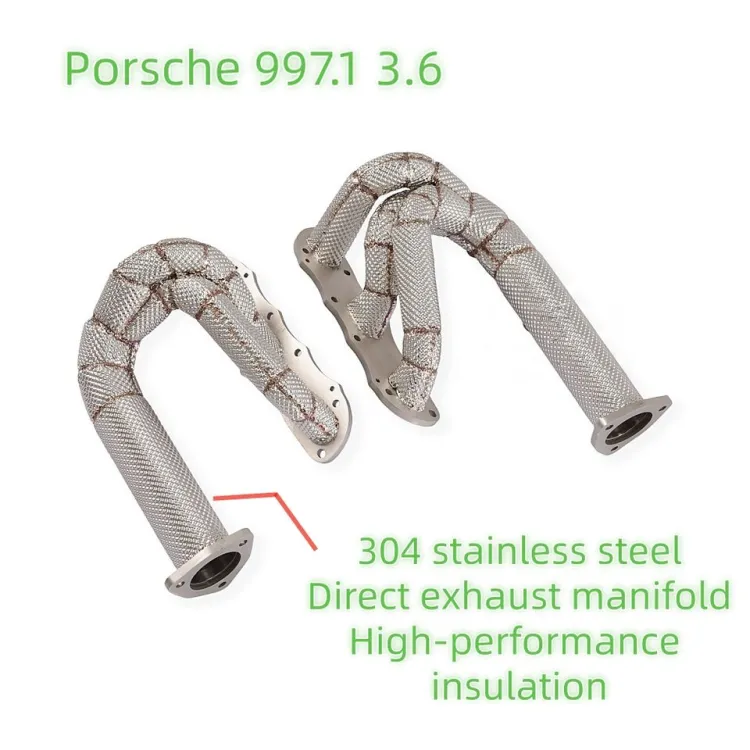 Custom Exhaust Manifold Headers for Porsche 911 997.1 3.6L SS304 Insulated Equal Length Racing Design 1:1 Perfect Match — image 6