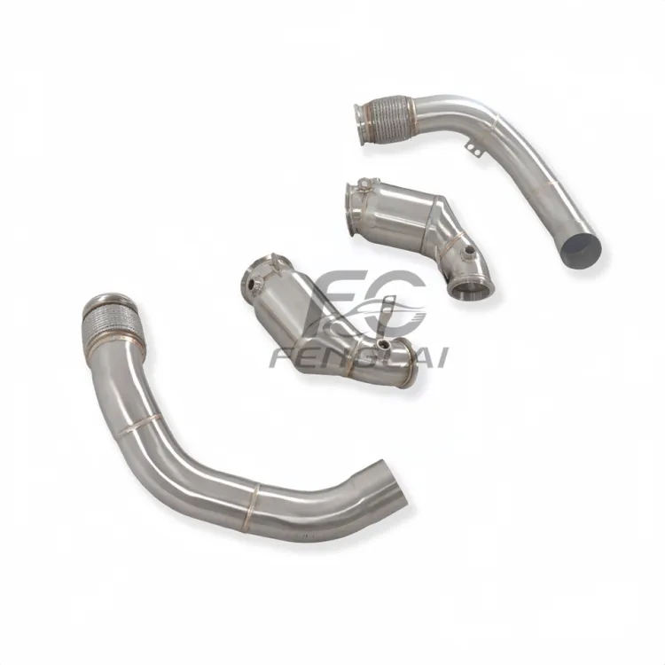 Car Performance Header Downpipe for BMW M5 F90 4.4T High Flow Stainless Steel Exhaust Pipes Dump Pipe Power Upgrade — image 2