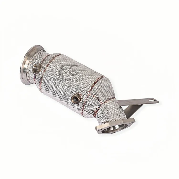 SS304 Performance Insulated Downpipe Exhaust Head for Porsche Macan 2.0T EA888 2022+ Custom High Flow Dumppipe 1:1 OEM Fitment — image 3