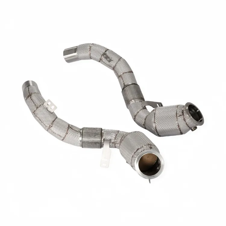 Car Performance Exhaust Header for BMW F85 X5M F86 X6M S63 4.4T Exhaust Pipes Downpipe with Heat Insulation Cover Power Upgrade — image 5