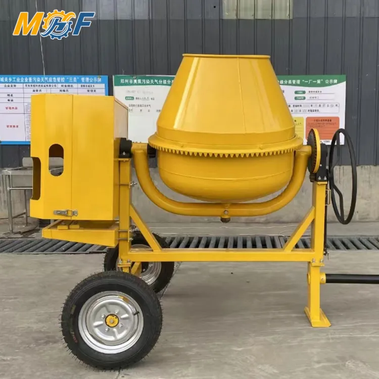 Custom Small Gasoline Concrete Mixer High Performance 500L 2-Wheel Mobile Concrete Mixing Machine — image 2