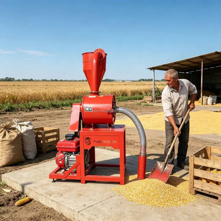 TX Multi Grain Grinding Machine Engine Corn Grinder for Animal Wheat Rice Soybean Crushing Machine Farm Feed Mill for Small Farm — image 2