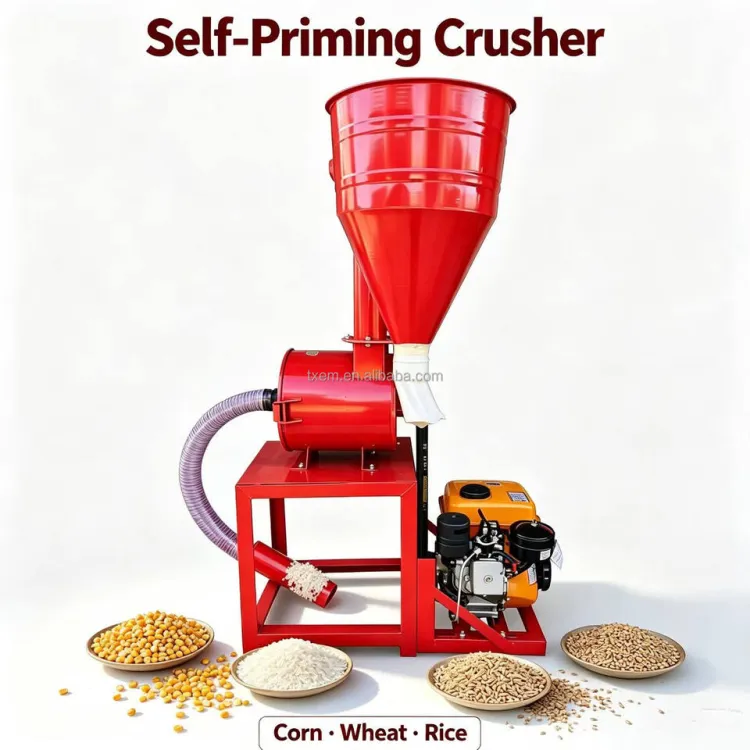 TX Multi Grain Grinding Machine Engine Corn Grinder for Animal Wheat Rice Soybean Crushing Machine Farm Feed Mill for Small Farm — image 4