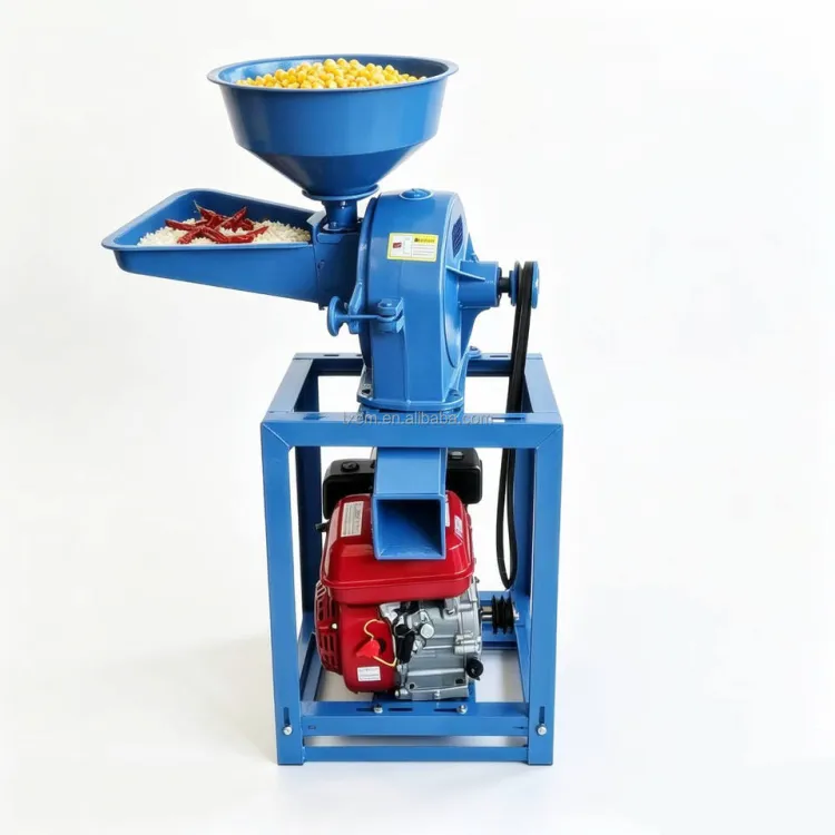 TX Multi Grain Grinding Machine Engine Corn Grinder for Animal Wheat Rice Soybean Crushing Machine Farm Feed Mill for Small Farm — image 6