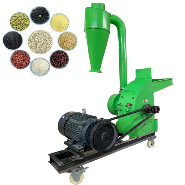 Multifunctional Dry Wet Grain Hammer Mill Grinder Corn Wheat Soybean Milling Machine Electric Motor High Capacity Farm — image 4