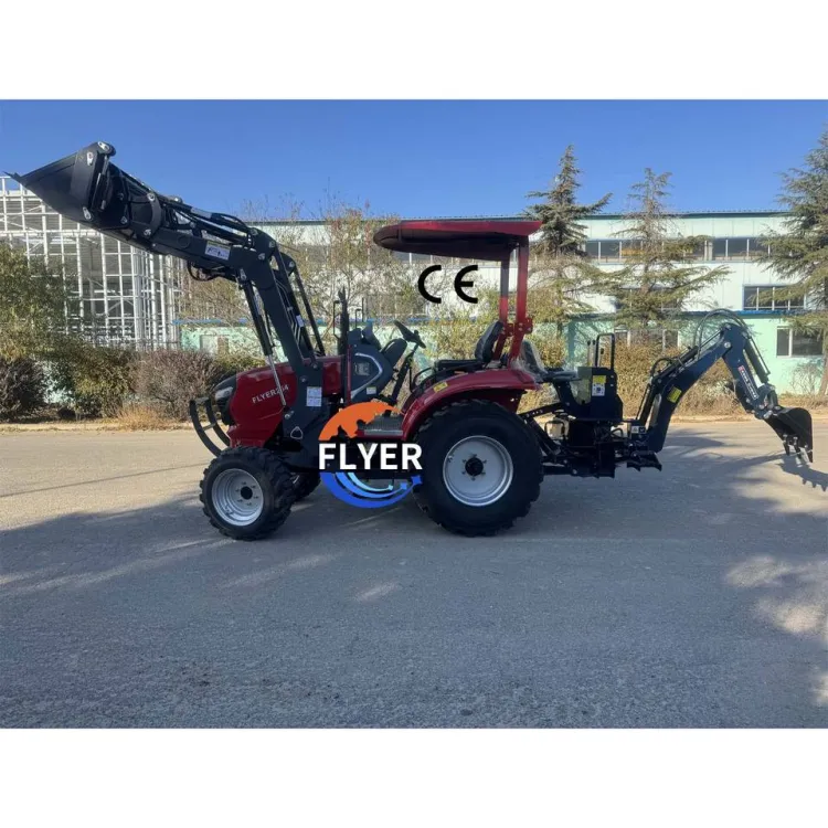 Multifunctional 30hp 4wd Farm Tractor Agricultural Machine with Front End Loader and Backhoe for — image 3