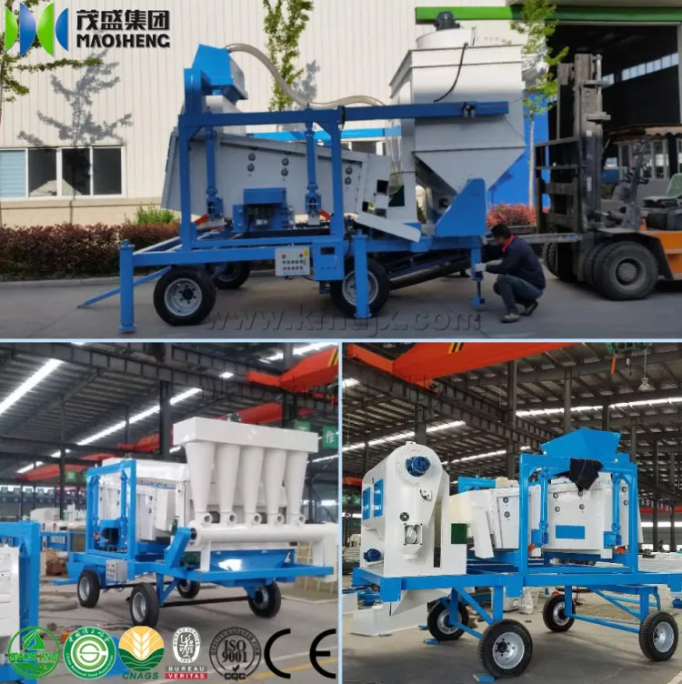 Manufacturers Mobile Paddy Cleaning Machine Rice Seed Cleaner Beans Cleaning Machine with Air Recycling Asiprator Seed Separator — image 2