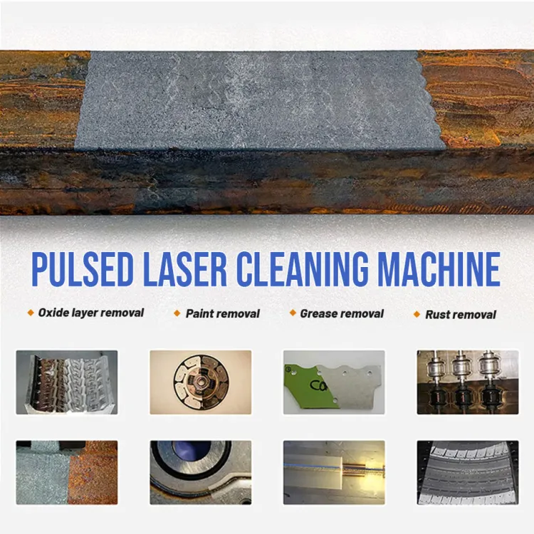 100w 200w 300w Plused Laser Cleaning Machine Substrate Friendly OEM/ODM Wood Rust Oil Paint Cleaning Fiber Laser Cleaner — image 2