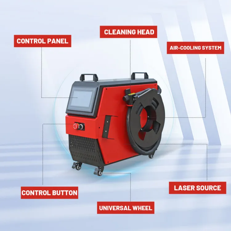 100w 200w 300w Plused Laser Cleaning Machine Substrate Friendly OEM/ODM Wood Rust Oil Paint Cleaning Fiber Laser Cleaner — image 3