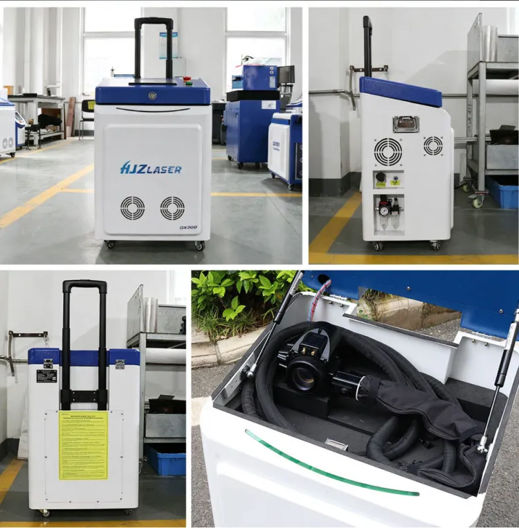 300W 15MJ Automatic Fiber Laser Cleaning Machine for Car Paint Removal Stone Wood Rush Pulse Cleaner — image 2