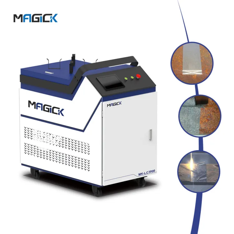 1500w 2000w 3000w Mini Fiber Removal Metal Rusty Laser Metal Surface Welding Cutting Cleaning Machine 4 in 1 — image 3