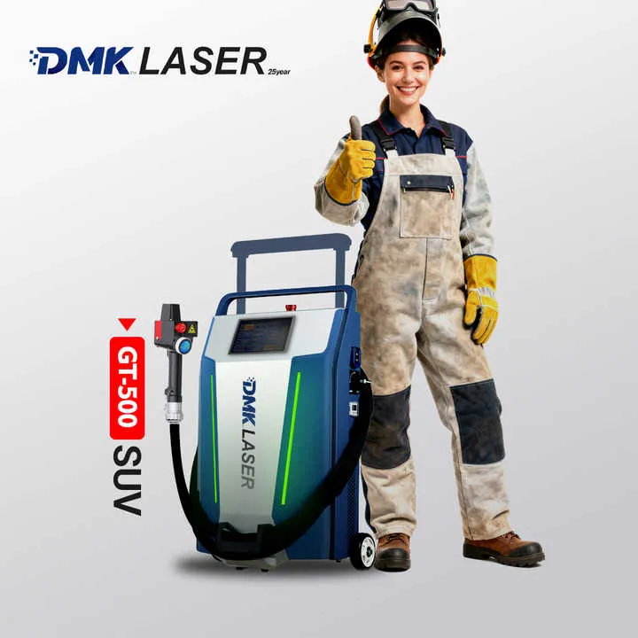 Portable DMK GT-500 Trolley Mounted Pulsed Laser Cleaning Machine for Industrial Metal Rust & Paint Removal — image 1