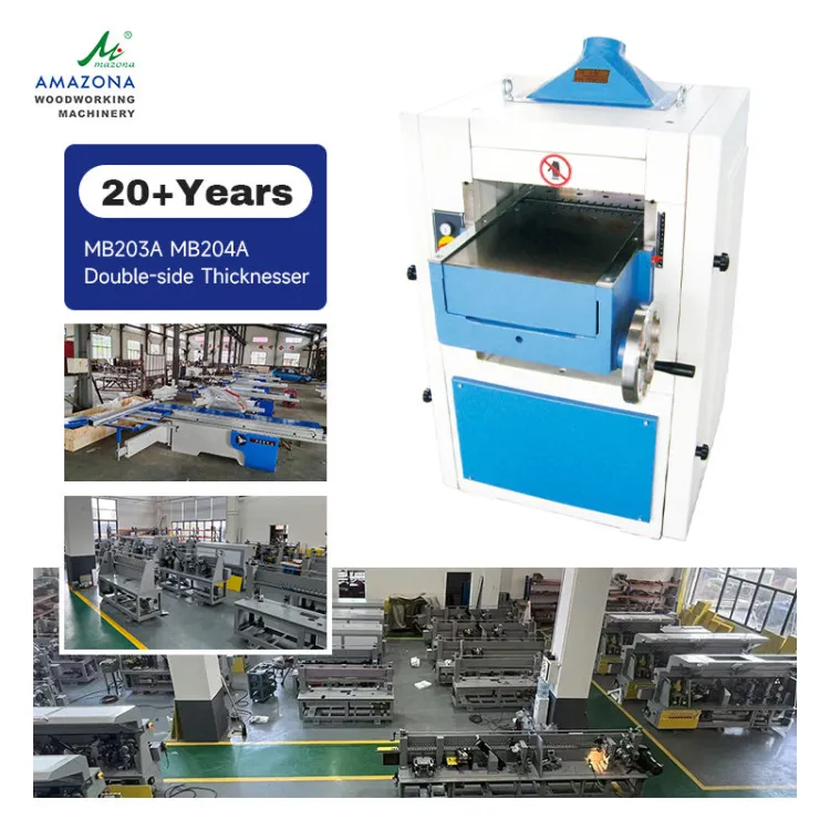 Double-side Woodworking Thicknesser Planer Machine Double Side Planer with 7.5kw Motor — image 2