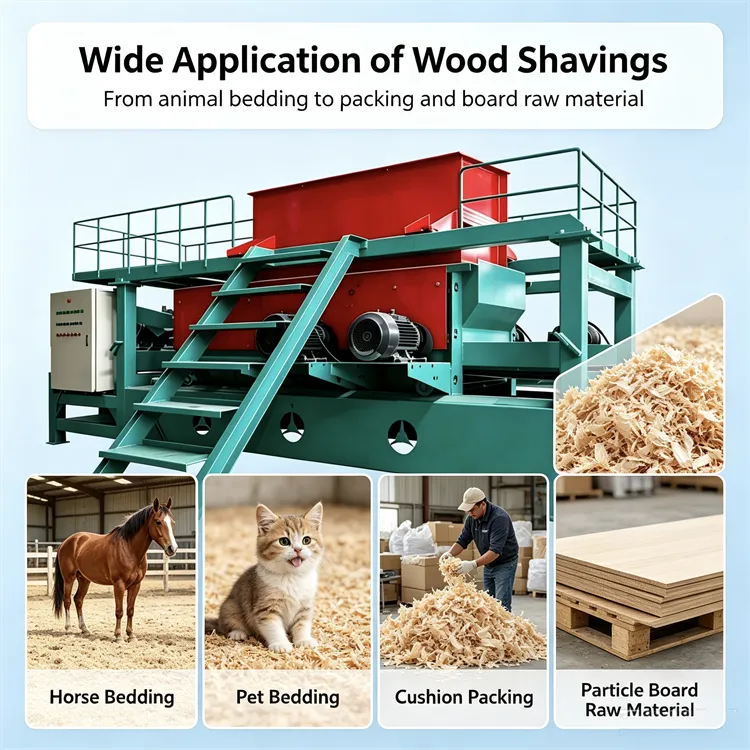 PD Wood Shaver Machine 15000W 380V 500kg-1.5t/h Capacity Multifunctional for Wood Logs and Packing Filler — image 5
