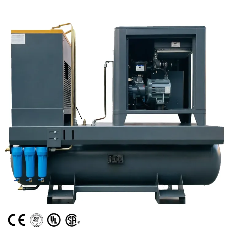 Low Noise 10hp 15hp 20hp 30hp Industrial Rotary Screw air Compressor Machine for CNC,Laser Cutting,Automotive Repair,Woodworking — image 3