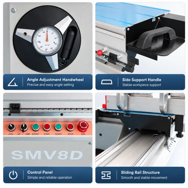 Sliding Table Panel Saw with Scoring Blade for Wood Cutting in Furniture and Carpentry Workshop — image 2
