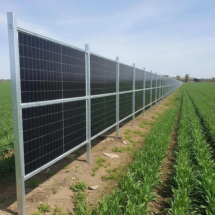 Efficient Power Solution Vertical Structure PV Panel Fence for Farm | Bifacial Solar Fencing System — image 3