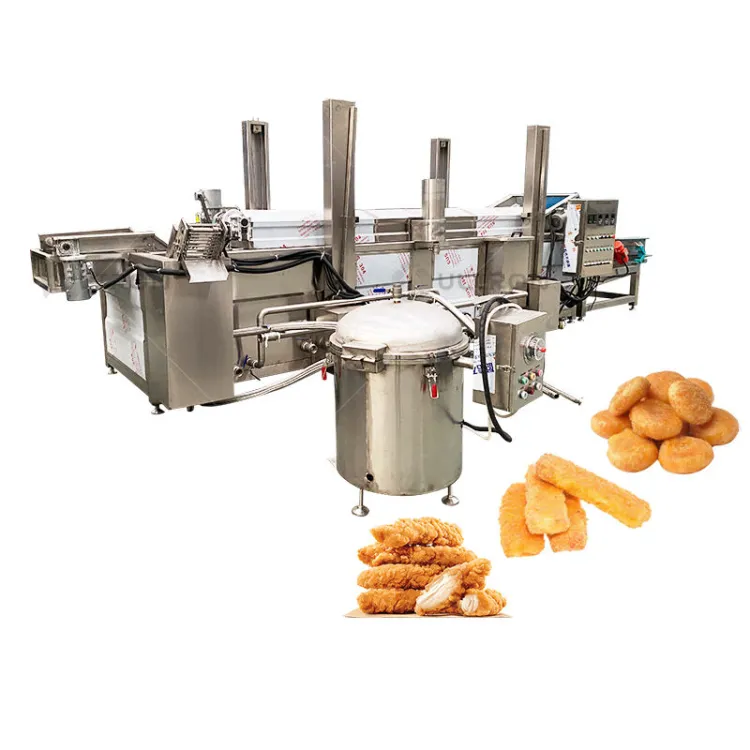 Yazhong Zhucheng Donut Fryer Machine Continouse Chips Nuggets Gas Frying Machine Automatic — image 2