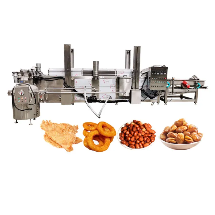 Yazhong Zhucheng Donut Fryer Machine Continouse Chips Nuggets Gas Frying Machine Automatic — image 3