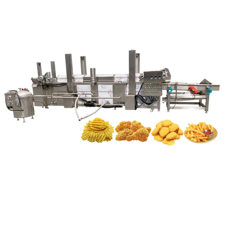 Yazhong Zhucheng Donut Fryer Machine Continouse Chips Nuggets Gas Frying Machine Automatic — image 5
