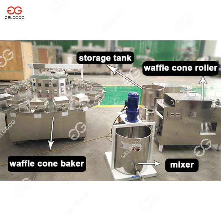 Semi Industrial Gas Customized Ice Cream Cone Baker Roller Korean Egg Roll Cone Maker 15 cm Butter Crisp Waffle Cone Machine — image 8