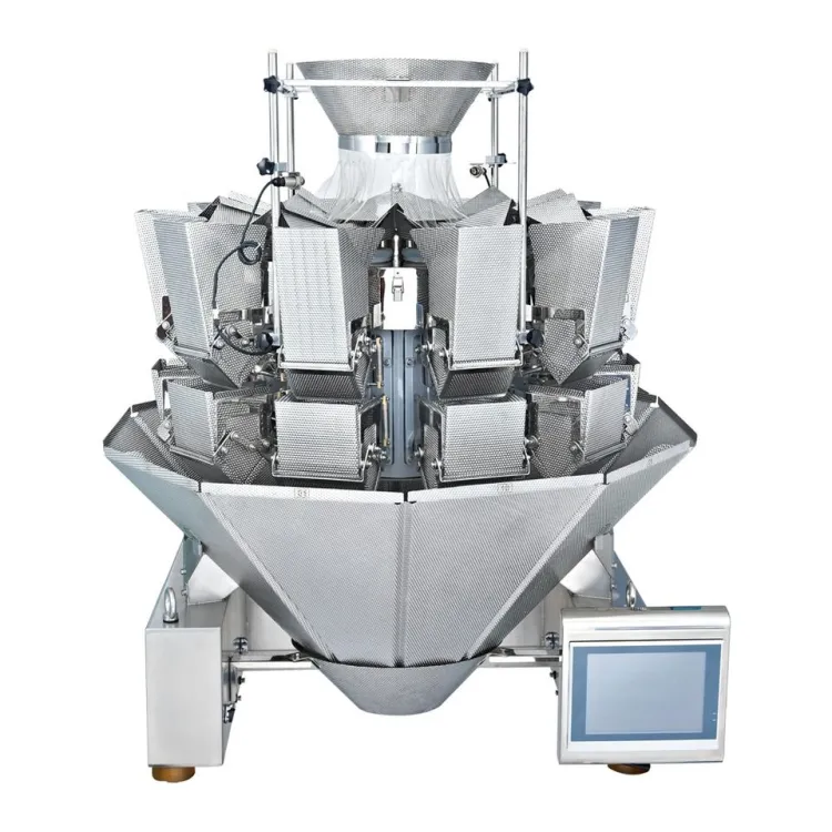 Food Grade Full Automatic Vffs Multi-head Weigher Packing Fresh Fruit Vegetable Salad Freezing Scale Packaging Machine — image 1