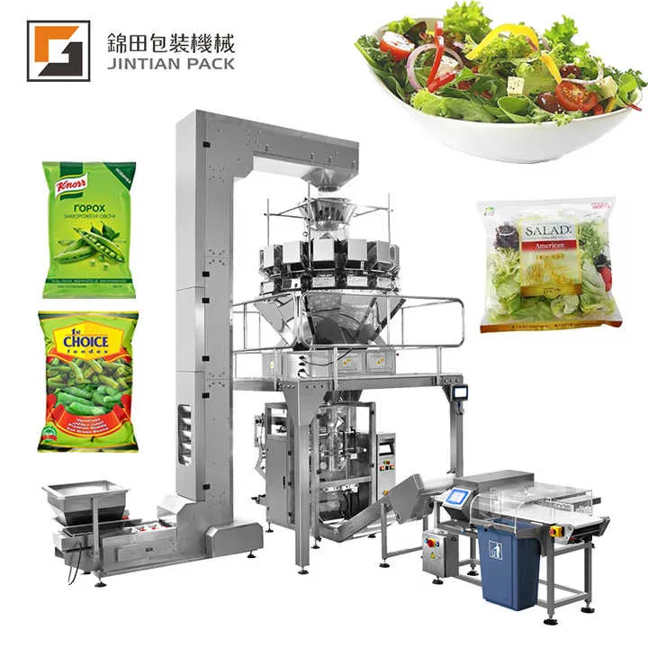 Food Grade Full Automatic Vffs Multi-head Weigher Packing Fresh Fruit Vegetable Salad Freezing Scale Packaging Machine — image 6