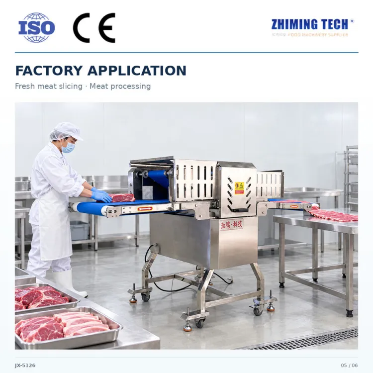 Automatic Electric Meat Slicer Machine Electric Meat Cutting Machine for Continuous Chilled Beef and Pork Slicing Line — image 7