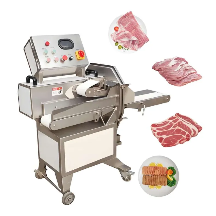 Fresh Meat Slicer Bacon Sausage Deli Slicing Slicer Automatic Cooked Meat Slicing Machine — image 1