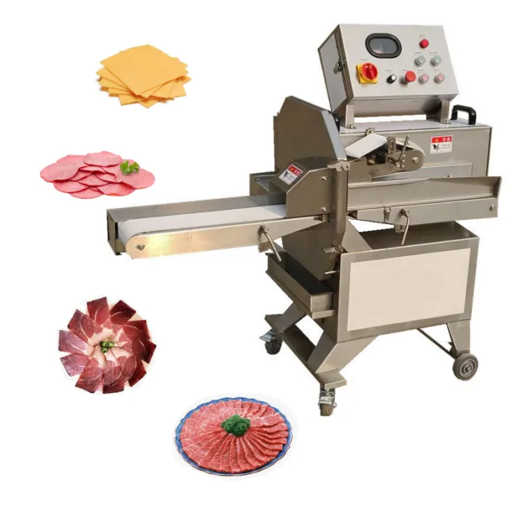 Fresh Meat Slicer Bacon Sausage Deli Slicing Slicer Automatic Cooked Meat Slicing Machine — image 2