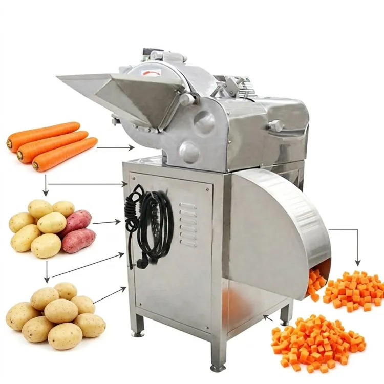 DY Fruit Vegetable Cube Cutting Machine 600kg/h Onion Cube Cutting Vegetable Dicer Machine Potato Dicer — image 1