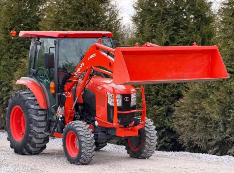 4WD Mini Diesel Farm Tractor 55HP Wheel Tractor with Front Loader for Agricultural Garden Work — image 4