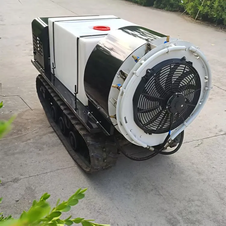 Agricultural Air Blast Sprayer | Crawler Type Remote Control Orchard Mist Blower Sprayer for Farm Use — image 1