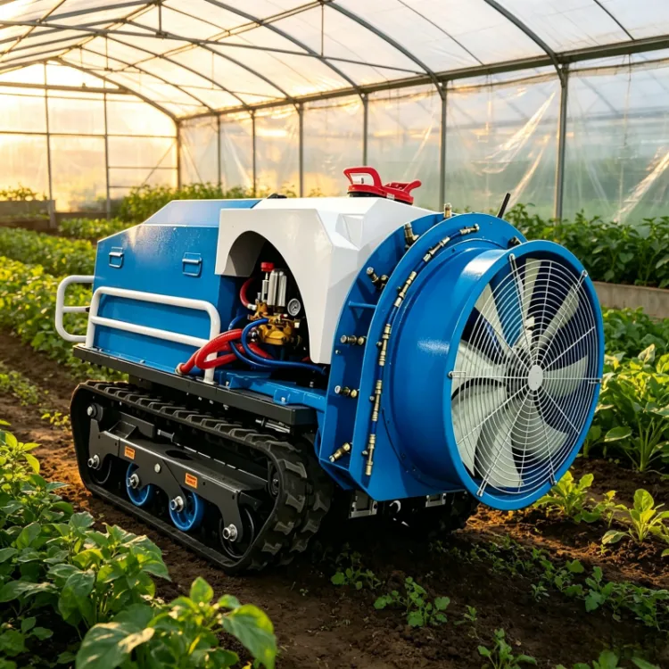 Agricultural Air Blast Sprayer | Crawler Type Remote Control Orchard Mist Blower Sprayer for Farm Use — image 4