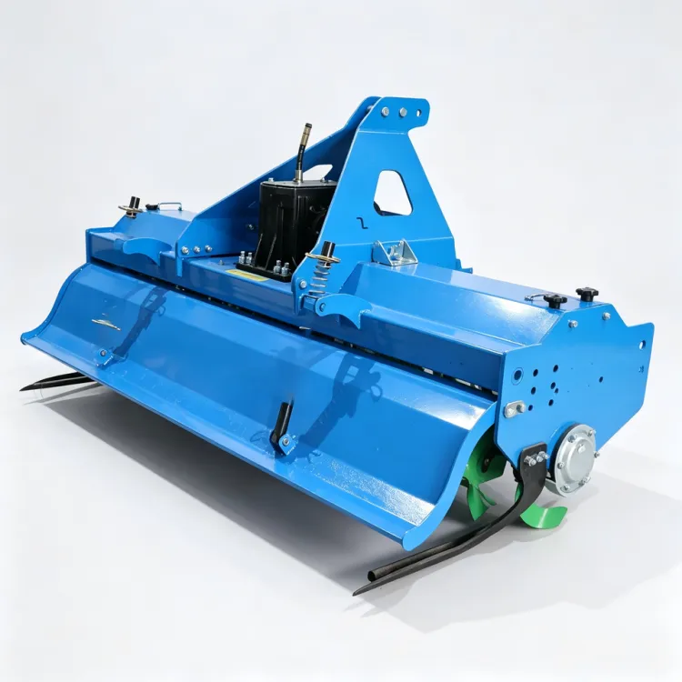C-shaped Blade PTO Rotary Tiller with Gearbox High-Strength Hardened Steel Farm Cultivator for Hard Rocky Terrain — image 3