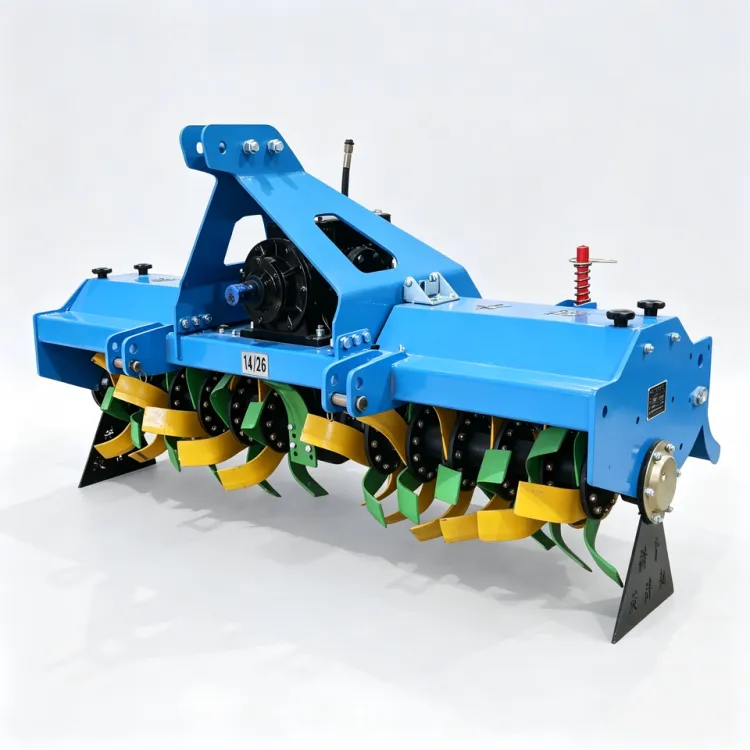 C-shaped Blade PTO Rotary Tiller with Gearbox High-Strength Hardened Steel Farm Cultivator for Hard Rocky Terrain — image 4