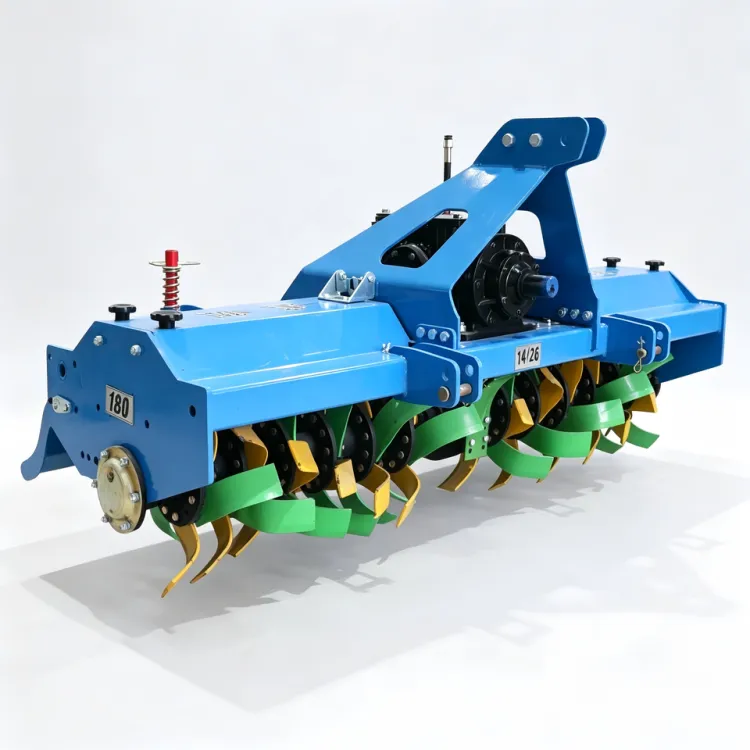 C-shaped Blade PTO Rotary Tiller with Gearbox High-Strength Hardened Steel Farm Cultivator for Hard Rocky Terrain — image 5