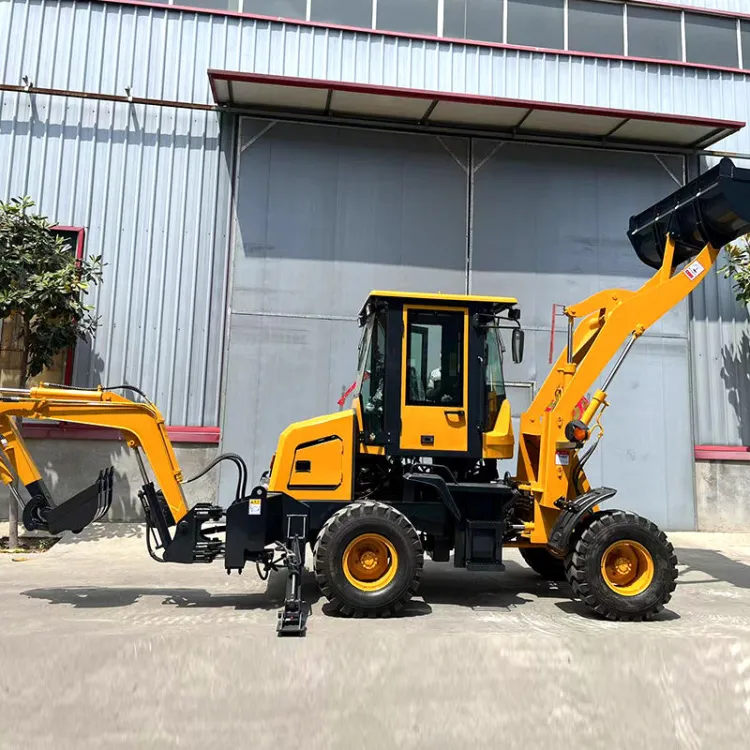 Small Mini TLB Backhoe Loader Tractor with Front End Loader and Backhoe — image 1