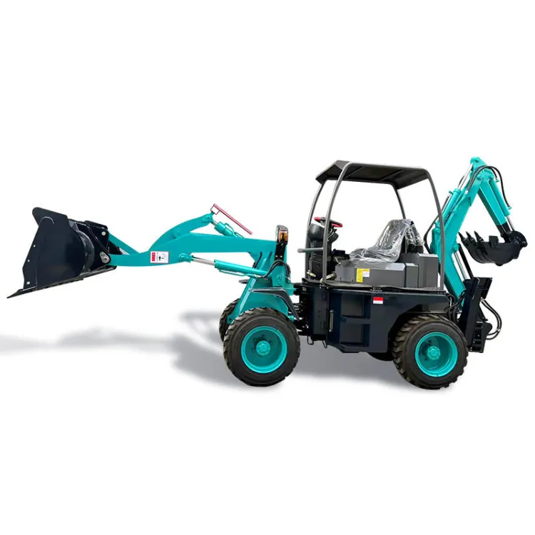 Small Mini TLB Backhoe Loader Tractor with Front End Loader and Backhoe — image 2