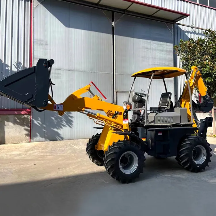 Small Mini TLB Backhoe Loader Tractor with Front End Loader and Backhoe — image 5