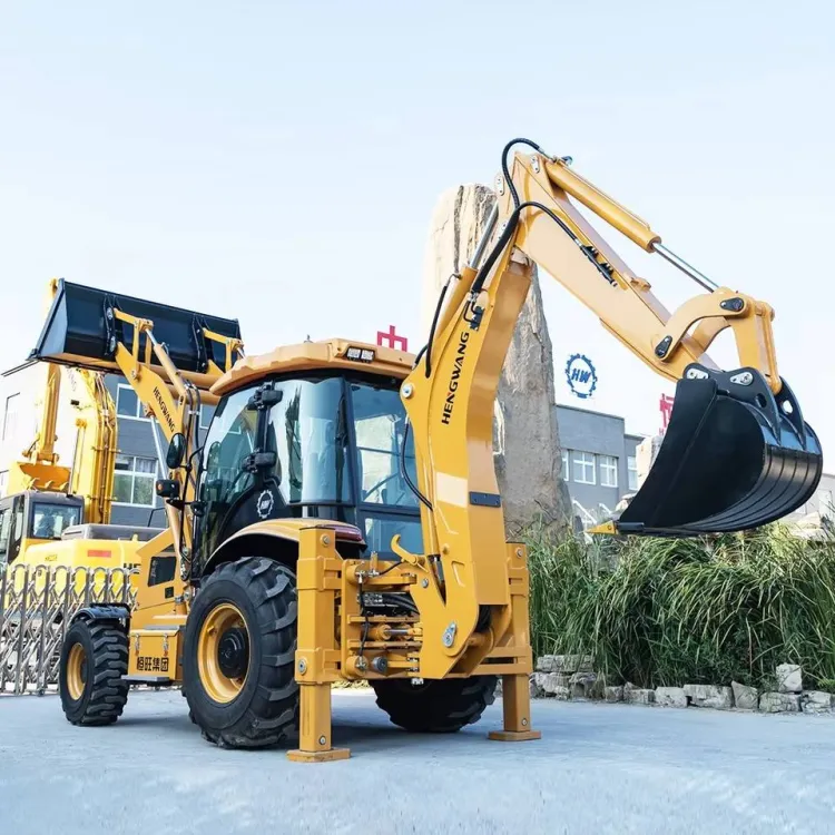 Mini Backhoe Loader HW388 Wheel Tractor Excavator Mini Backhoe Loader — image 1
