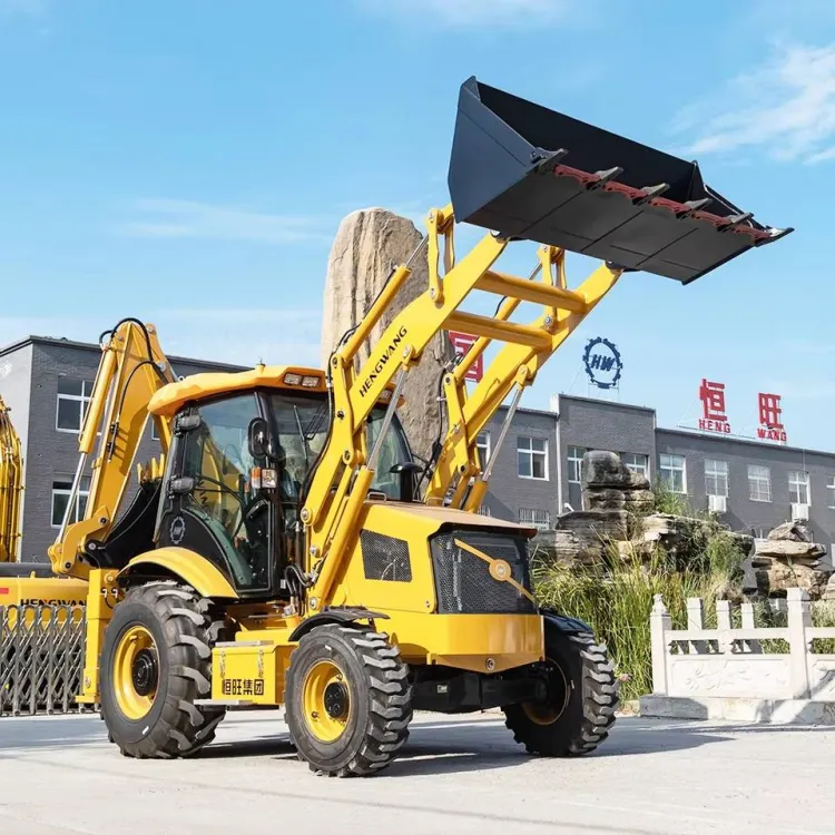 Mini Backhoe Loader HW388 Wheel Tractor Excavator Mini Backhoe Loader — image 3