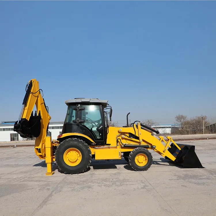 Free Shipping Euro 5 EPA Backhoe Loader Agricultural Front Digging Mini Tractor With Front End Loader and Backhoe — image 4